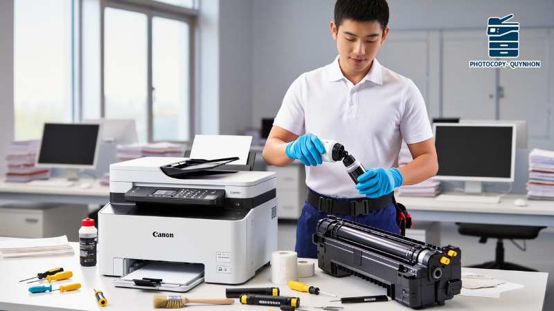 máy in nhiệt bị mờ