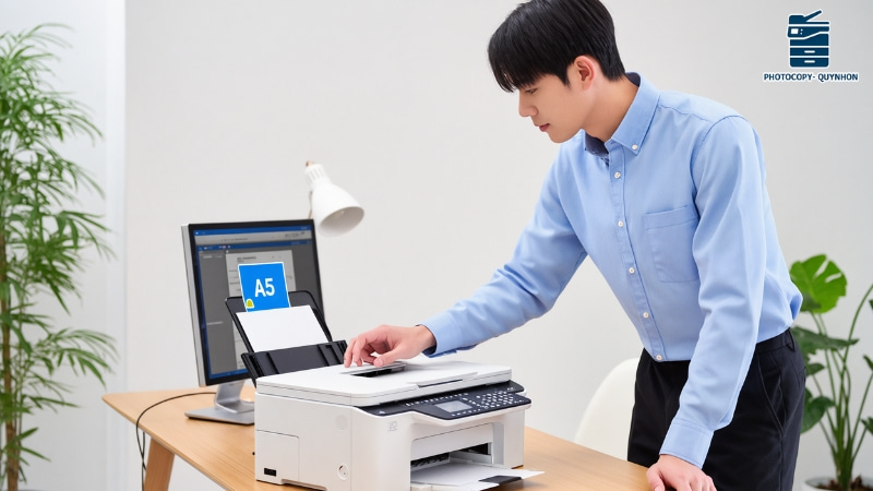 cách in a5 trên giấy a4