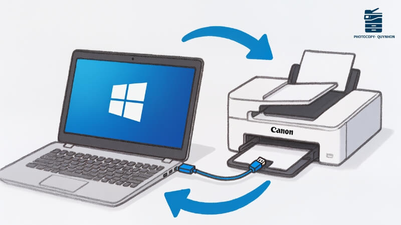 cách kết nối máy in với máy tính