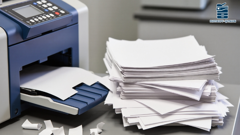 Máy photocopy bị kẹt giấy