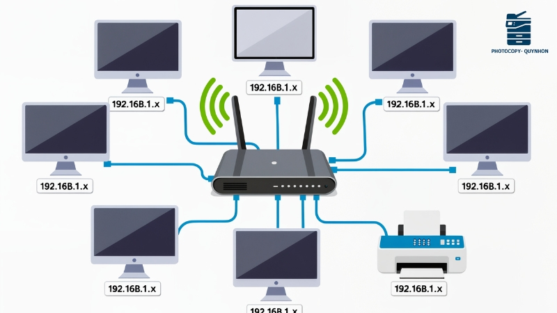 xem địa chỉ ip của máy in canon